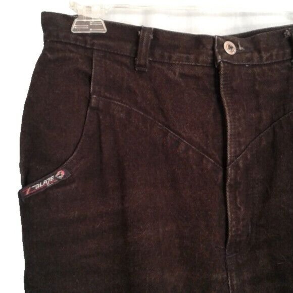 Blaze Size 11 30 Lacer Horse Riding Jeans high waist Denim Black Mom VTG 80's - Picture 6 of 13